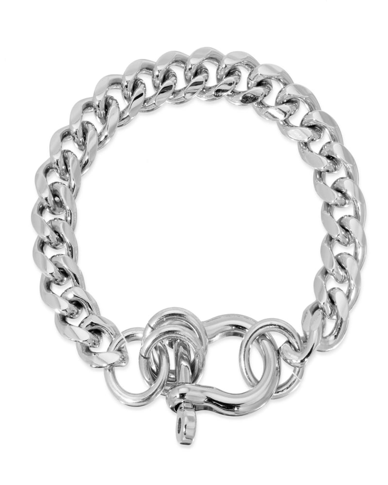 Front of a size 8" Anouk Bracelet 8" Silver in Silver by Eklexic. | dia_product_style_image_id:283105